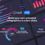 پروژه افتر افکت موشن گرافی اینفوگرافیک Gradi Gradient Infographics