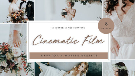 24 پریست لایت روم عروسی تم سینمایی Lightroom Presets Cinematic Film