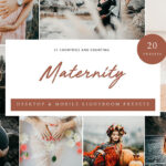 40 پریست لایت روم حرفه ای عکس بارداری Maternity Lightroom Presets