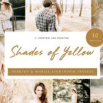 30 پریست لایت روم رنگی حرفه ای تم زرد Shades of Yellow Lightroom Presets