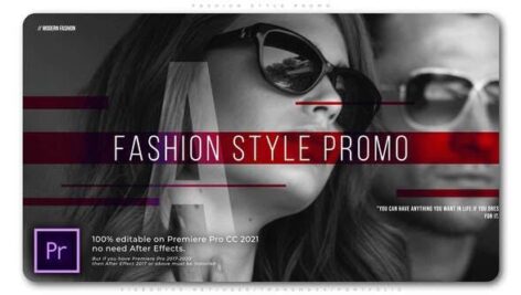 پروژه آماده پریمیر تیتراژ حرفه ای مدلینگ با موزیک Fashion Style Promo