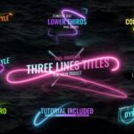 9 تایتل آماده پریمیر پرو 2021 با افکت خطوط نورانی Light Lines Titles