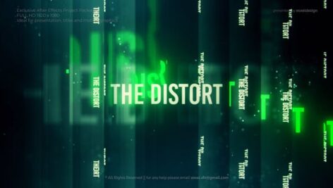 تایتل آماده پریمیر پرو 2021 با افکت های سینمایی The Distort Cinematic Titles