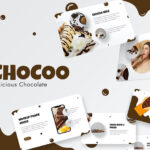 قالب پاورپوینت حرفه ای تم صنعت غذایی و شکلات Chocoo Powerpoint Template