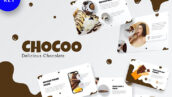 قالب پاورپوینت حرفه ای تم صنعت غذایی و شکلات Chocoo Powerpoint Template