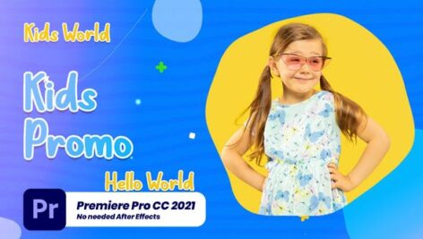 پروژه پریمیر اسلایدشو 2021 با موزیک تم کودکان شاد Happy Kids Promo Slideshow