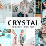 40 پریست لایت روم پرتره فضای باز و پریست کمرا راو و اکشن فتوشاپ تم شفاف Crystal Lightroom Presets