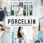 40 پریست لایت روم پرتره و پریست کمرا راو و اکشن فتوشاپ تم فشن Porcelain Lightroom Presets