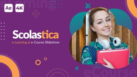 پروژه آماده افترافکت ۲۰۲۲ معرفی مراکز آموزشی Scolastica eLearning Slideshow