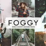 40 پریست لایت روم فضای باز و پریست کمرا راو و اکشن فتوشاپ تم مه Foggy Lightroom Presets