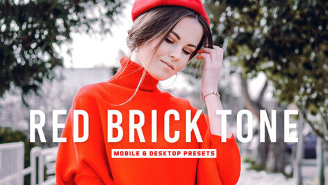 40 پریست لایت روم پرتره و پریست کمرا راو و اکشن فتوشاپ تم آجر قرمز Red Brick Tone Lightroom Presets