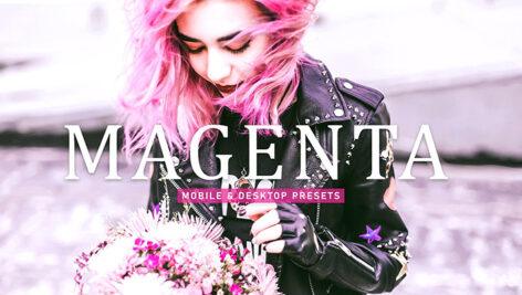 40 پریست لایت روم پرتره و پریست کمرا راو و اکشن فتوشاپ تم ارغوانی Magenta Lightroom Presets