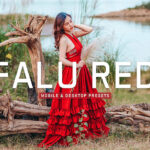 40 پریست لایت روم پرتره و پریست کمرا راو و اکشن فتوشاپ تم قرمز Falu Red Lightroom Presets