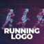 پروژه آماده افتر افکت لوگو با موزیک افکت ذرات Running Sport Logo With Particles