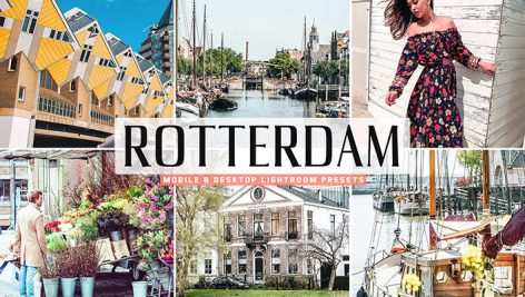 40 پریست لایت روم شهری و پریست کمرا راو و اکشن فتوشاپ Rotterdam Lightroom Presets