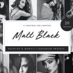 60 پریست لایت روم 2022 حرفه ای تم مات سیاه سفید Lightroom Presets Matte Black